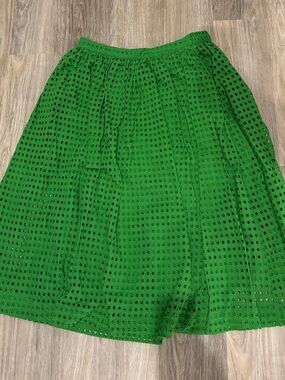 Kate Spade Green Eyelet Skirt